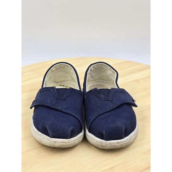 Toms Alpargata Navy Blue Toddler Slip-on Girl Shoes US Size 5 T - Picture 1 of 7